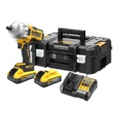 Masina de insurubat cu impact DeWalt DCF961H2T-QW, 1/2inch, 1200 rpm, 1496/2375 Nm, 1890 bpm + 2x Acumulatori PowerStack 5.0Ah, Incarcator multi-voltaj, Valiza transport TSTAK