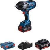 Masina de insurubat cu percutie Bosch Professional GDS 18V-1000, 18 V, 1750 rpm, 1000 Nm, 2600 bpm, 2x acumulatori, incarcator, cutie transport