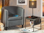 Masuta Club Ny Magazin, Inter Link, 35x35x40 cm, metal, antracit