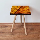 Masuta, Leona, Shp105, 35x42x35 cm, Roșu Claret / Galben