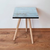 Masuta, Leona, Shp119, 35x42x35 cm, Albastru / Cămilă