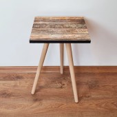 Masuta, Leona, Shp121, 35x42x35 cm, Maro / Cămilă / Negru