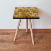 Masuta, Leona, Shp146, 35x42x35 cm, Camel / Negru