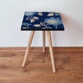 Masuta, Leona, Shp60, 35x42x35 cm, Nurcă / Albastru marin / Albastru