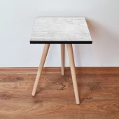 Masuta, Leona, Shp68, 35x42x35 cm, Alb/Gri