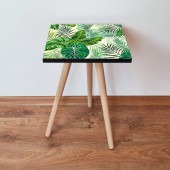 Masuta, Leona, Shp98, 35x42x35 cm, Verde / Crem / Negru