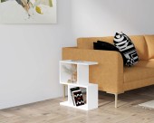 Masuta, Puqa Design, Zet, 45x51 cm, PAL, Alb