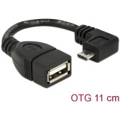 Micro USB type-B male angled > USB 2.0-A female OTG 11 cm