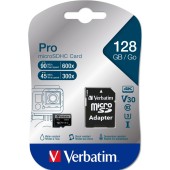 microSDXC Pro 128GB Class 10 UHS-I incl Adapter