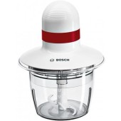 Mini chopper Bosch MMRP1000, 400 W, 1 Viteza (Alb/Rosu)