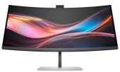 Monitor IPS LED HP 34inch 734pm S7Pro, WQHD (3440 x 1440), HDMI, DisplayPort, Ecran curbat, Boxe (Argintiu)