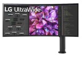 Monitor IPS LED LG 38inch 38WQ88C-W, Ultrawide (3840 x 2160), HDMI, DisplayPort, AMD FreeSync, Ecran Curbat, Pivot, Boxe (Negru) 