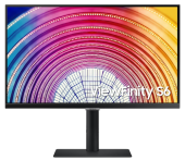 Monitor IPS LED Samsung ViewFinity S6 24inch LS24A600NAUXEN, QHD (2560 x 1440), HDMI, DisplayPort, AMD FreeSync, Pivot (Negru)