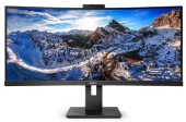 Monitor LCD VA Philips 34inch 346P1CRH/00, 3440 x 1440, HDMI, DisplayPort, Ecran curbat, Boxe, 100 Hz, 4 ms (Negru)