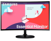 Monitor VA LED Samsung 24inch LS24C360EAUXEN, Full HD (1920 x 1080), VGA, HDMI, AMD FreeSync, Ecran curbat (Negru) 