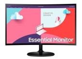 Monitor VA LED Samsung Essential S36C 27inch LS27C364EAUXEN, Full HD (1920 x 1080), VGA, HDMI, AMD FreeSync, Ecran curbat, 75 Hz, 4 ms (Negru)