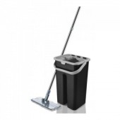 Mop plat Home VN-PP-BLK7, capacitate 7l, 2 compartimente, Negru