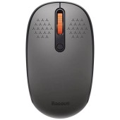 Mouse Baseus PC sau NB wireless, 2.4GHz si Bluetooth, optic, 800/ 1200/1600 dpi, butoane/scroll 3/1, Gri