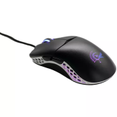 Mouse gaming Ducky White Feather, USB, cablu paracord, 16k DPI, clickswitch Kailh GM 8.0 (Negru)