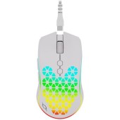 Mouse Gaming Wireless AQIRYS Polaris, 16000 DPI, USB, iluminare RGB (Alb)