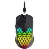 Mouse Gaming Wireless AQIRYS Polaris, iluminare RGB, USB (Negru)