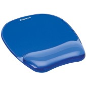 Mouse pad ergonomic cu gel Fellowes Crystal, albastru