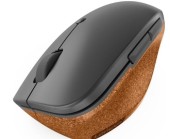 Mouse Wireless Lenovo Go, Vertical, 2400 DPI (Negru/Portocaliu)