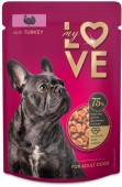 MY LOVE Plic Hrană umedă pentru câini, Curcan 100g