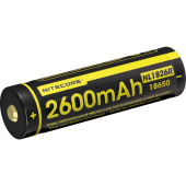 Nitecore battery 18650 2600mAh rechargable with Micro-USB-C