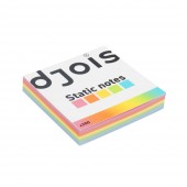 Notite adezive electrostatice Djois 5 culori 250 file diverse dimensiuni 75x75mm
