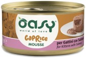 OASY CAPRICE Conservă pentru KITTEN, Mousse cu Somon 85g