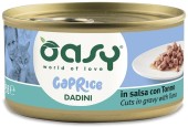 OASY CAPRICE Conservă pentru pisici, Bucăţi în sos, cu Ton 85g