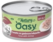 OASY Natury Conservă pentru pisici, cu Ton şi Creveţi, în jeleu 85g