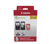 Pachet cartuse cerneala Canon Photo Value Pack 3713C008AA, PG-560 Negru, CL-561 Color + 50 Coli foto 10x15 cm