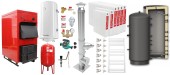 Pachet Centrala pe combustibil solid Fornello Eco Energy WB 40 kW, Puffer 1000 litri, Cos Inox, Radiatoare Otel, Boiler Termoelectric, Vas Expansune, Pompa si Fitinguri Montaj