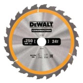 Panza de fierastrau circular 24 dinti Dewalt CONSTRUCTION 250x30