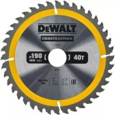 Panza fierastrau circular DeWalt DT1945-QZ, 190 x 30 mm, 40 dinti (Argintiu)