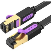 Płaski kabel sieciowy CAT7 Vention ICABG RJ45 Ethernet 10Gbps 1,5m czarny