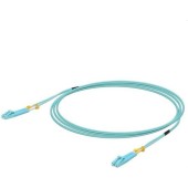 Patch cord fibra optica LC-LC, Ubiquiti, OM3, 3m, Turcoaz