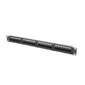 Patch Panel 24 port 1U, cat. 6, Lanberg, Negru