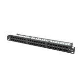 Patch Panel Lanberg PPU6-1048-B, 48 port, 1U, cat. 6 (Negru)