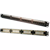 Patch panel Logilink NP0027 24 porturi, UTP, Cat5e, 1U pentru rack 19″