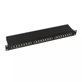 Patch panel Logilink NP0055, 24 porturi, STP, Cat6, 1U pentru rack 19″