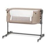 Patut co-sleeper Kinderkraft NESTE-UP, pliabil, cadru otel (Bej)