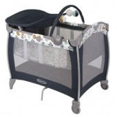 Patut Graco Contour Electra Into the Wild, 106 x 72.5 x 90.5 cm, greutate maxima suportata 15kg (Albastru) 