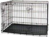 PAWISE Cuşcă din metal pentru câini, demontabilă, Negru