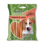 Perfect Snack, recompense delicioase pentru caini,  Sandwich de somon,   80 g