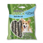 Perfect Snack, recompense delicioase pentru caini, Stick din cod,   80 g