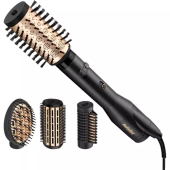 Perie rotativa BaByliss Big Hair Luxe AS970E, 650W + 4 accesorii , Tehnologie Ionica, Invelis ceramic, Jet de aer rece, Negru mat/Auriu