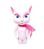 Pisicuta vorbitoare Talking Angela ROZ cu sunete si lumini - 30 cm